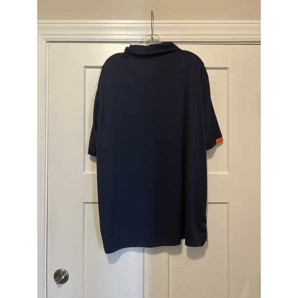 Auburn Tigers Polo Golf Shirt Mens XXL Colosseum Polyester Navy Blue Orange EUC - Picture 4 of 4